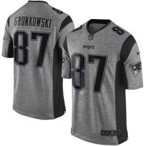 Jerseys Factory Cheap Nike Patriots #87 Rob Gronkowski Gray Men'