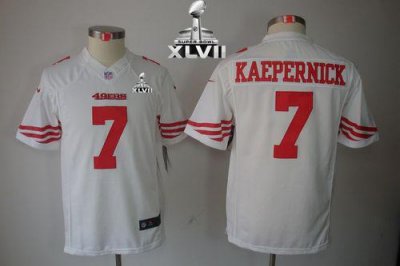 Jerseys Factory Cheap Nike 49ers #7 Colin Kaepernick White Super