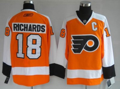 Jerseys Factory Cheap Flyers #18 Mike Richards Embroidered Orang