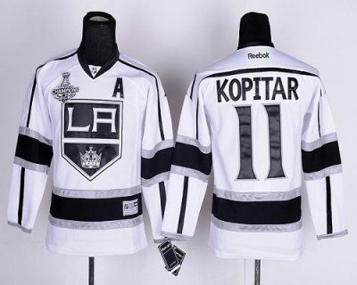 Jerseys Factory Cheap Kings #11 Anze Kopitar White Road 2012 Sta