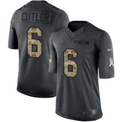Jerseys Factory Cheap Nike Bears #6 Jay Cutler Black Men's Stitc