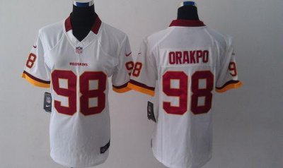 Jerseys Factory Cheap Nike Redskins #98 Brian Orakpo White Women