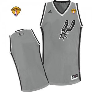 Jerseys Factory Cheap Revolution 30 Spurs Blank Grey Finals Patc