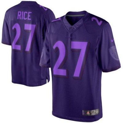 Jerseys Factory Cheap Nike Ravens #27 Ray Rice Purple Men's Embr