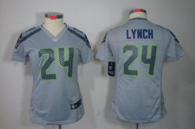 Jerseys Factory Cheap Nike Seahawks #24 Marshawn Lynch Grey Alte