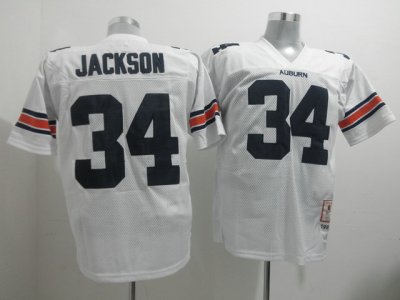 Jerseys Factory Cheap Tigers #34 Bo Jackson White Throwback Embr