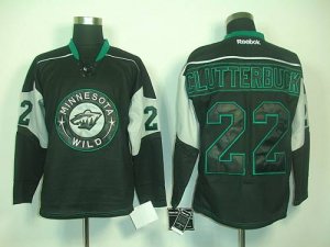 Jerseys Factory Cheap Wild #22 Cal Clutterbuck Black Ice Embroid