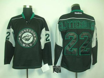 Jerseys Factory Cheap Wild #22 Cal Clutterbuck Black Ice Embroid