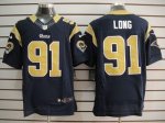Jerseys Factory Cheap Nike Rams #91 Chris Long Navy Blue Team Co
