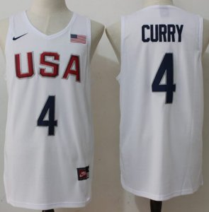 Jerseys Factory Cheap Nike Team USA #4 Stephen Curry White 2016