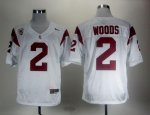Jerseys Factory Cheap Trojans #2 Robert Woods White With Pac-12