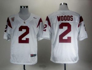 Jerseys Factory Cheap Trojans #2 Robert Woods White With Pac-12