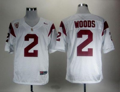 Jerseys Factory Cheap Trojans #2 Robert Woods White With Pac-12