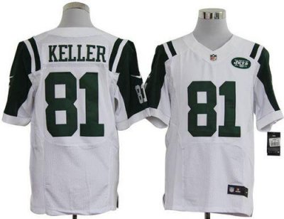 Jerseys Factory Cheap Nike Jets #81 Dustin Keller White Men's Em