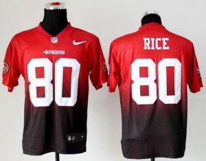 Jerseys Factory Cheap Nike 49ers #80 Jerry Rice Red/Black Men's