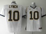 Jerseys Factory Cheap Golden Bears #10 Marshawn Lynch White Embr