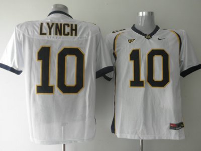 Jerseys Factory Cheap Golden Bears #10 Marshawn Lynch White Embr