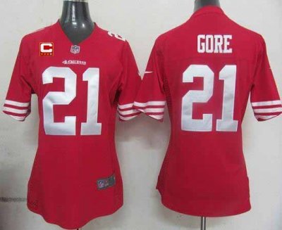 Jerseys Factory Cheap Nike 49ers #21 Frank Gore Red Team Color W