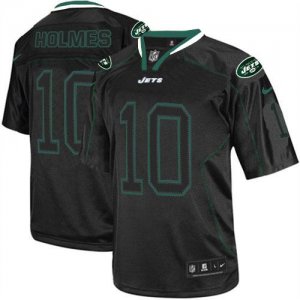 Jerseys Factory Cheap Nike Jets #10 Santonio Holmes Lights Out B