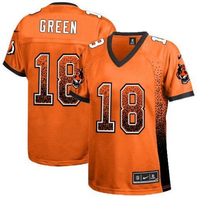 Jerseys Factory Cheap Nike Bengals #18 A.J. Green Orange Alterna