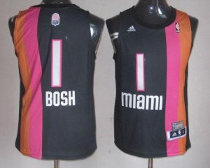 Jerseys Factory Cheap Heat #1 Chris Bosh Black ABA Hardwood Clas