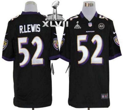 Jerseys Factory Cheap Nike Ravens #52 Ray Lewis Black Alternate