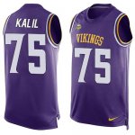 Jerseys Factory Cheap Nike Vikings #75 Matt Kalil Purple Team Co