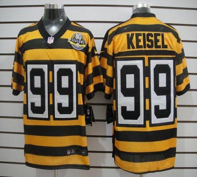 Jerseys Factory Cheap Nike Steelers #99 Brett Keisel Yellow/Blac