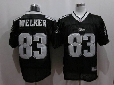 Jerseys Factory Cheap Patriots #83 Wes Welker Black Shadow Stitc