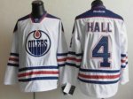 Jerseys Factory Cheap Oilers #4 Taylor Hall White Embroidered NH