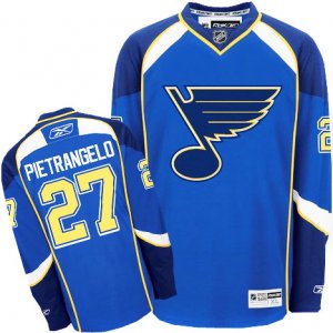 Jerseys Factory Cheap Blues #27 Pietrangelo Dark Blue Embroidere