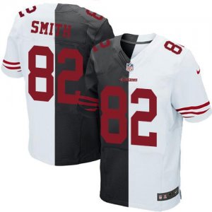 Jerseys Factory Cheap Nike 49ers #82 Torrey Smith Black/White Me