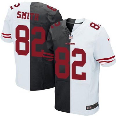 Jerseys Factory Cheap Nike 49ers #82 Torrey Smith Black/White Me