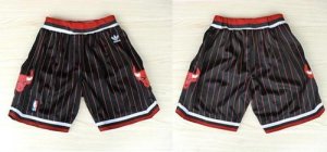 Jerseys Factory Cheap Chicago Bulls Black Strip NBA Shorts