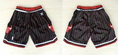 Jerseys Factory Cheap Chicago Bulls Black Strip NBA Shorts