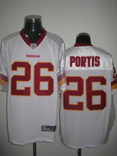 Jerseys Factory Cheap Redskins #26 Clinton Portis Stitched White