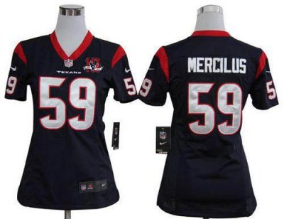 Jerseys Factory Cheap Nike Texans #59 Whitney Mercilus Navy Blue