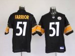Jerseys Factory Cheap Steelers #51 James Farrior Black Stitched