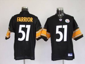Jerseys Factory Cheap Steelers #51 James Farrior Black Stitched