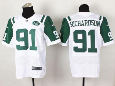 Jerseys Factory Cheap Nike Jets #91 Sheldon Richardson White Men