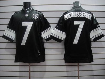 Jerseys Factory Cheap Steelers #7 Ben Roethlisberger Black Shado