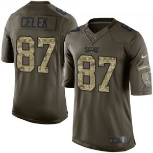 Jerseys Factory Cheap Nike Eagles #87 Brent Celek Green Men's St