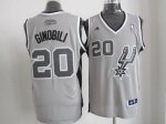 Jerseys Factory Cheap Spurs #20 Manu Ginobili Grey Alternate Sti