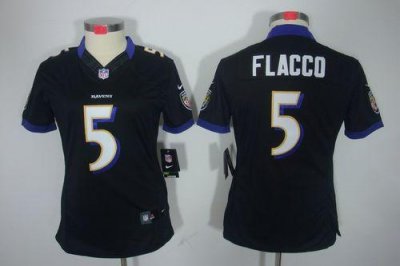 Jerseys Factory Cheap Nike Ravens #5 Joe Flacco Black Alternate