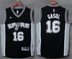 Jerseys Factory Cheap Spurs #16 Pau Gasol Black Stitched NBA Jer