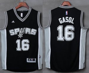 Jerseys Factory Cheap Spurs #16 Pau Gasol Black Stitched NBA Jer