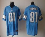 Jerseys Factory Cheap Nike Lions #81 Calvin Johnson Blue Team Co