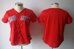 Jerseys Factory Cheap Red Sox Blank Red Women's Fashion Embroide