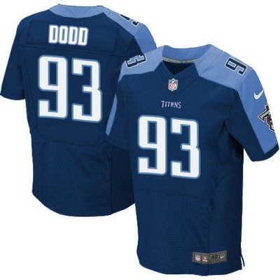 Jerseys Factory Cheap Nike Titans #93 Kevin Dodd Navy Blue Alter