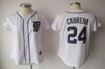 Jerseys Factory Cheap Tigers #24 Miguel Cabrera White Women's Fa